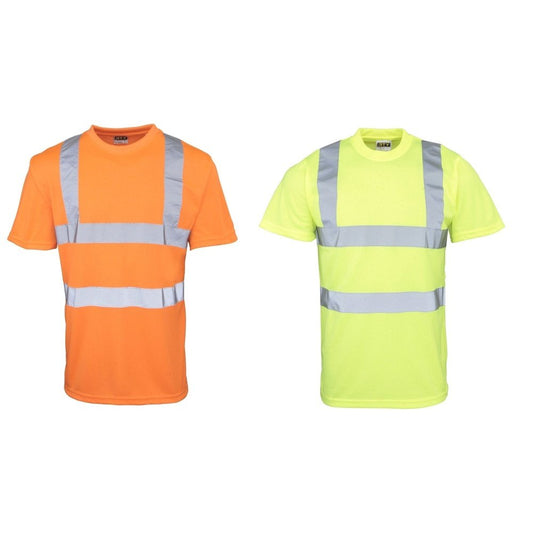 Gent's High Visibility Men's Safety T-Shirt Men's Top EN471 Small - 5XL HV071