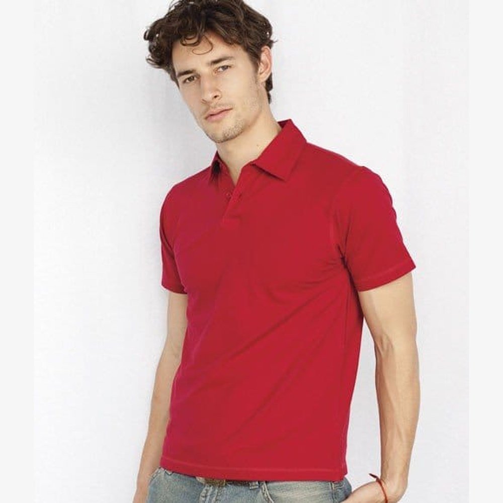 Gents Stretch Polo Shirt Mens Short Sleeve Top SFM42