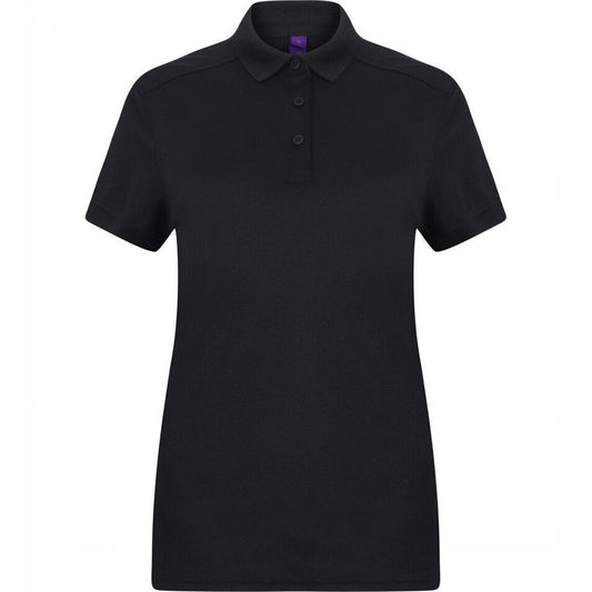 Henbury Women's Stretch Polo Shirt With Wicking Finish Short Sleeve T Shirt H461