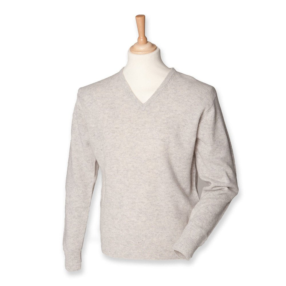 HENBURY Gents V neck lambswool jumper more colours available H730
