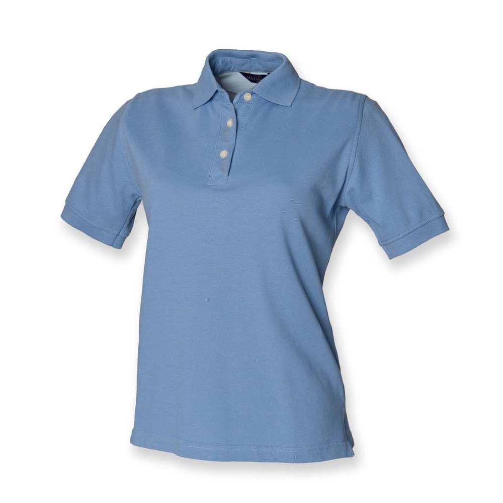 Henbury Ladies Classic Pique Polo Shirt T-Shirt Top in Blue Red Grey H121