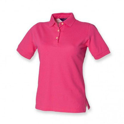 Henbury Ladies Classic Pique Polo Shirt T-Shirt Top in Blue Red Grey H121