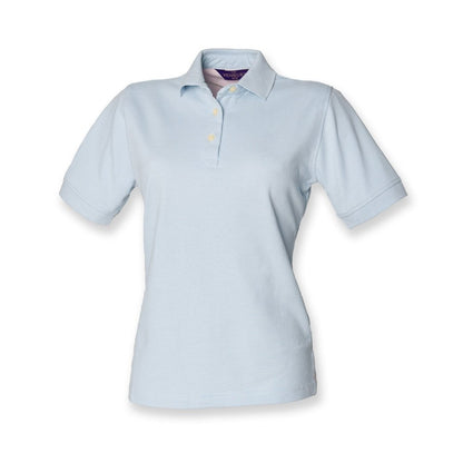 Henbury Ladies Classic Pique Polo Shirt T-Shirt Top in Blue Red Grey H121