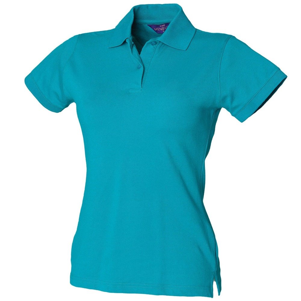 Henbury Ladies Stretch Pique Polo Shirt Women's Cotton T-Shirt H306