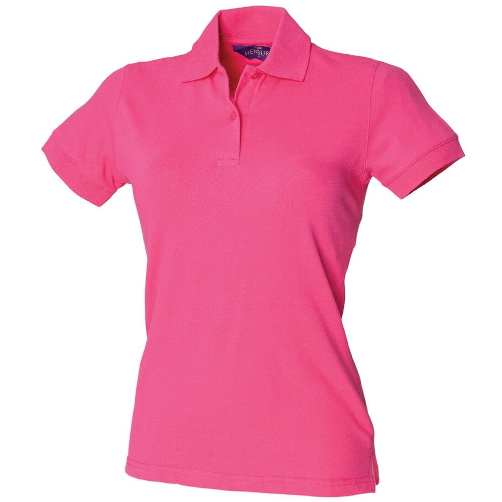 Henbury Ladies Stretch Pique Polo Shirt Women's Cotton T-Shirt H306