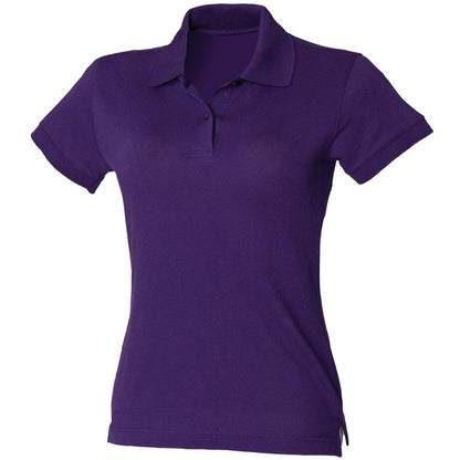 Henbury Ladies Stretch Pique Polo Shirt Women's Cotton T-Shirt H306