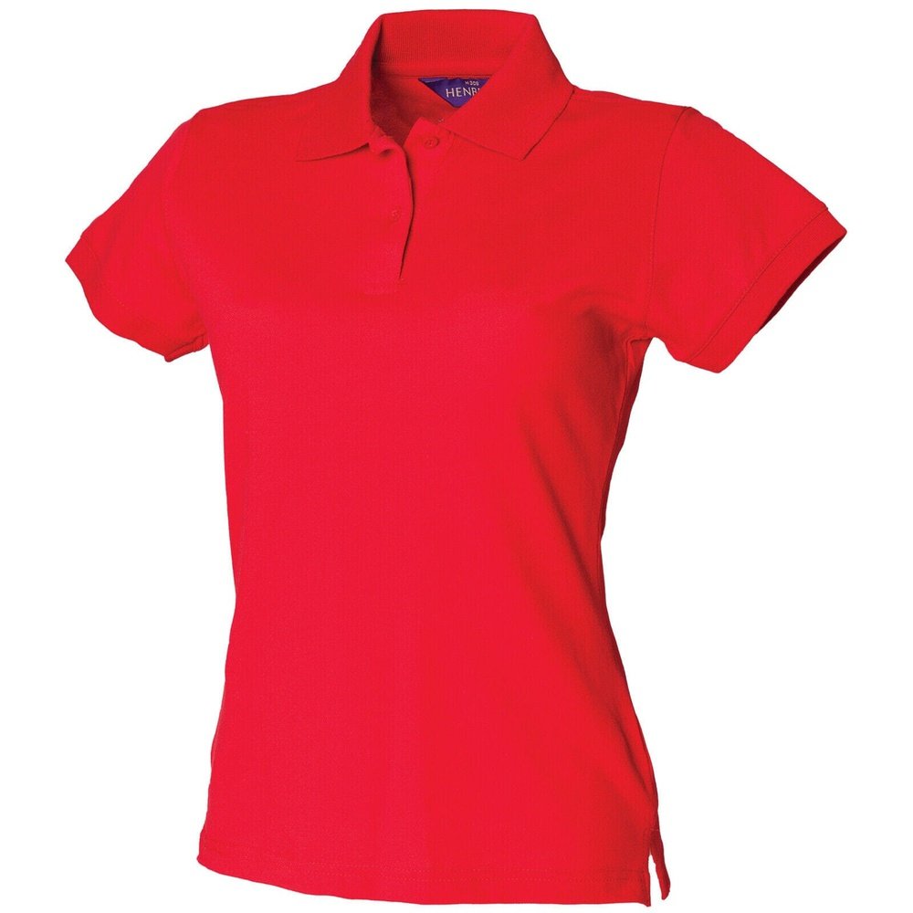Henbury Ladies Stretch Pique Polo Shirt Women's Cotton T-Shirt H306