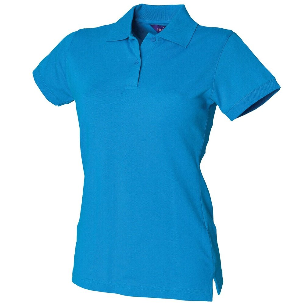 Henbury Ladies Stretch Pique Polo Shirt Women's Cotton T-Shirt H306
