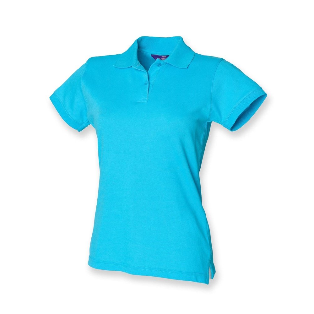 Henbury Ladies Stretch Pique Polo Shirt Women's Cotton T-Shirt H306