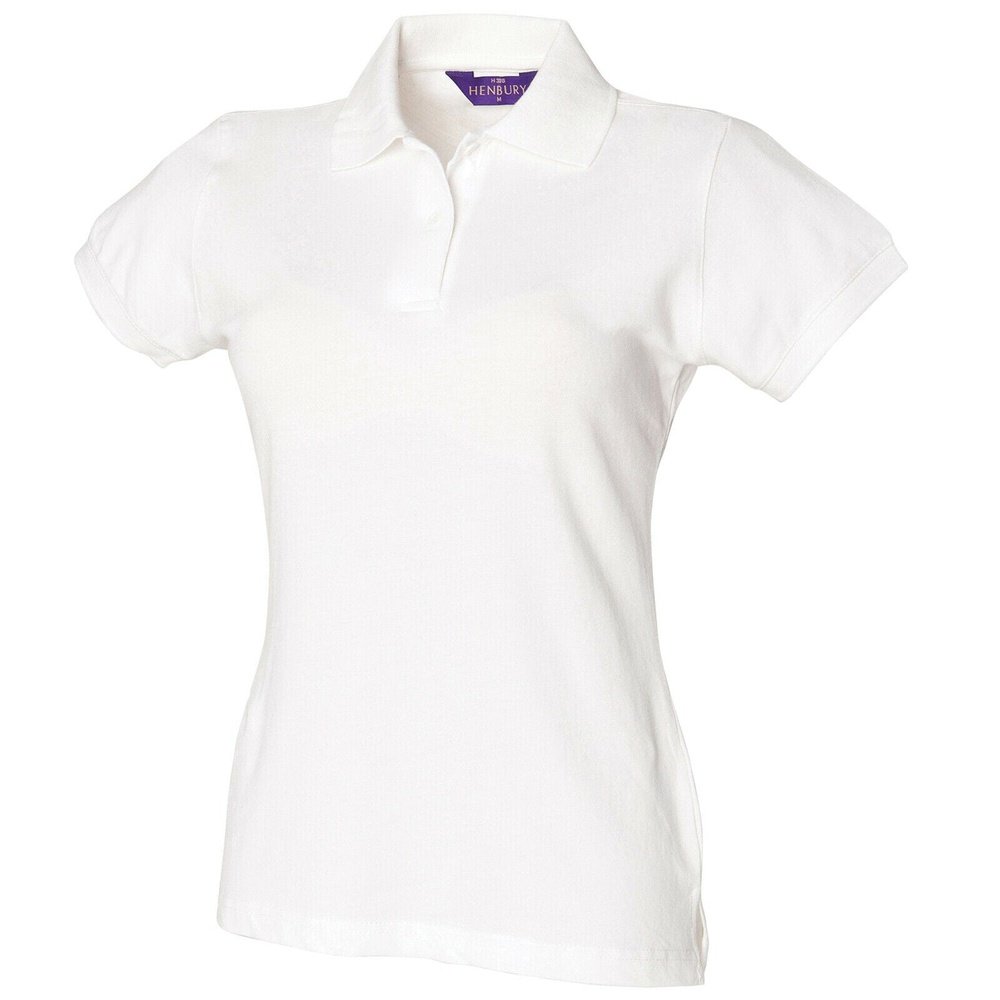 Henbury Ladies Stretch Pique Polo Shirt Women's Cotton T-Shirt H306