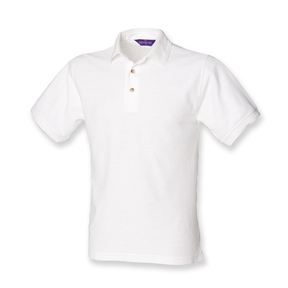 Henbury Mens Ultimate Polycotton Pique Polo Shirt H410