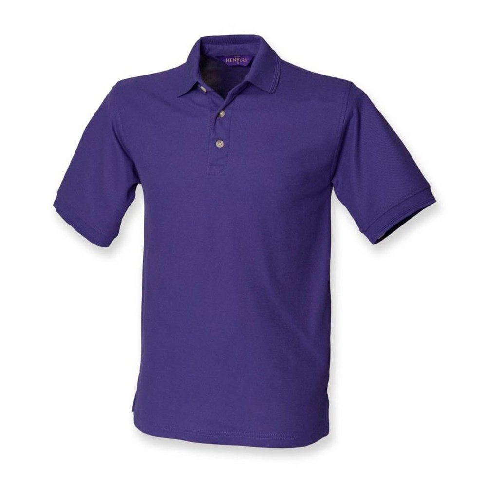 Henbury Mens Ultimate Polycotton Pique Polo Shirt H410