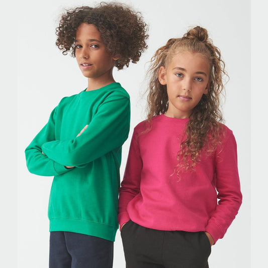 AWDis Hoods Kids Long Sleeve Quality Sweatshirt in Green JH030