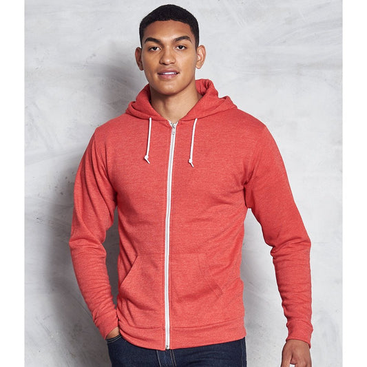AWDis Full Zip Lightweight Ladies Gents Unisex Zoodie Heather Hoodie JH058