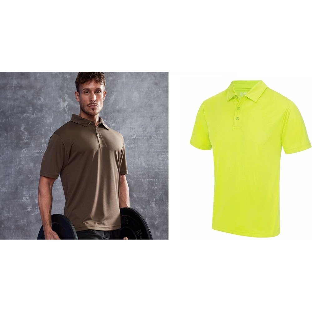 Just Cool Gent's Polo Shirt T-Shirt Breathable Performance Top S-3XL JC040