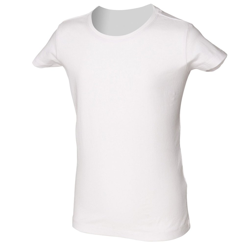 Kids Cotton Short Sleeve Soft Stretch Crew Neck T-Shirt Top 4/6-10/12 SM101B