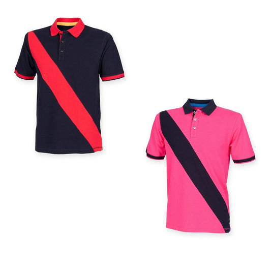 Kids Diagonal Stripe Boys Girls Cotton Polo Shirt T-shirt Top FR218