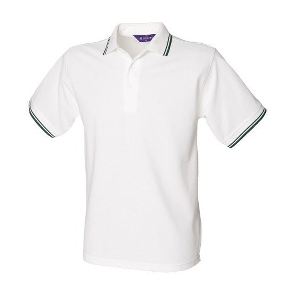 Kids Henbury Tipped Poly Cotton Boys Girls School Polo Shirt Top H459
