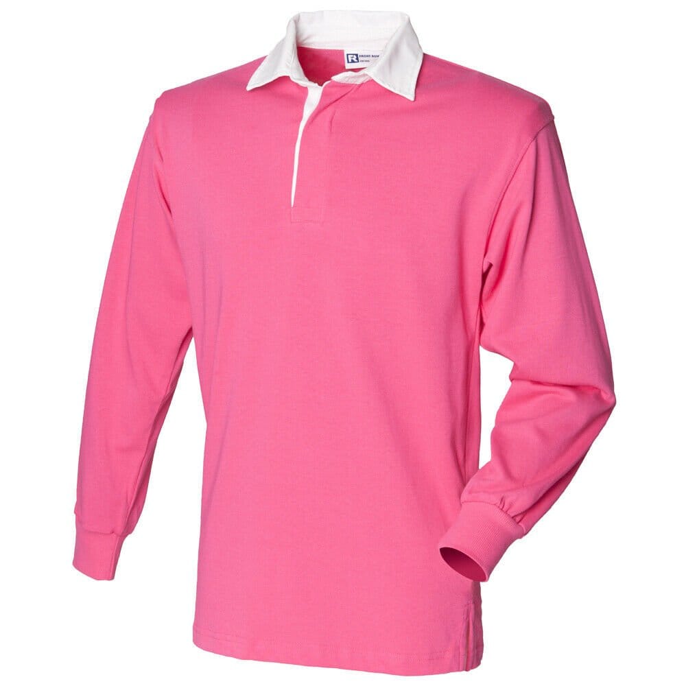 Kids Long Sleeve Plain Rugby Shirt Top Boys Girls Age 5-6 - 11-13 FR109B