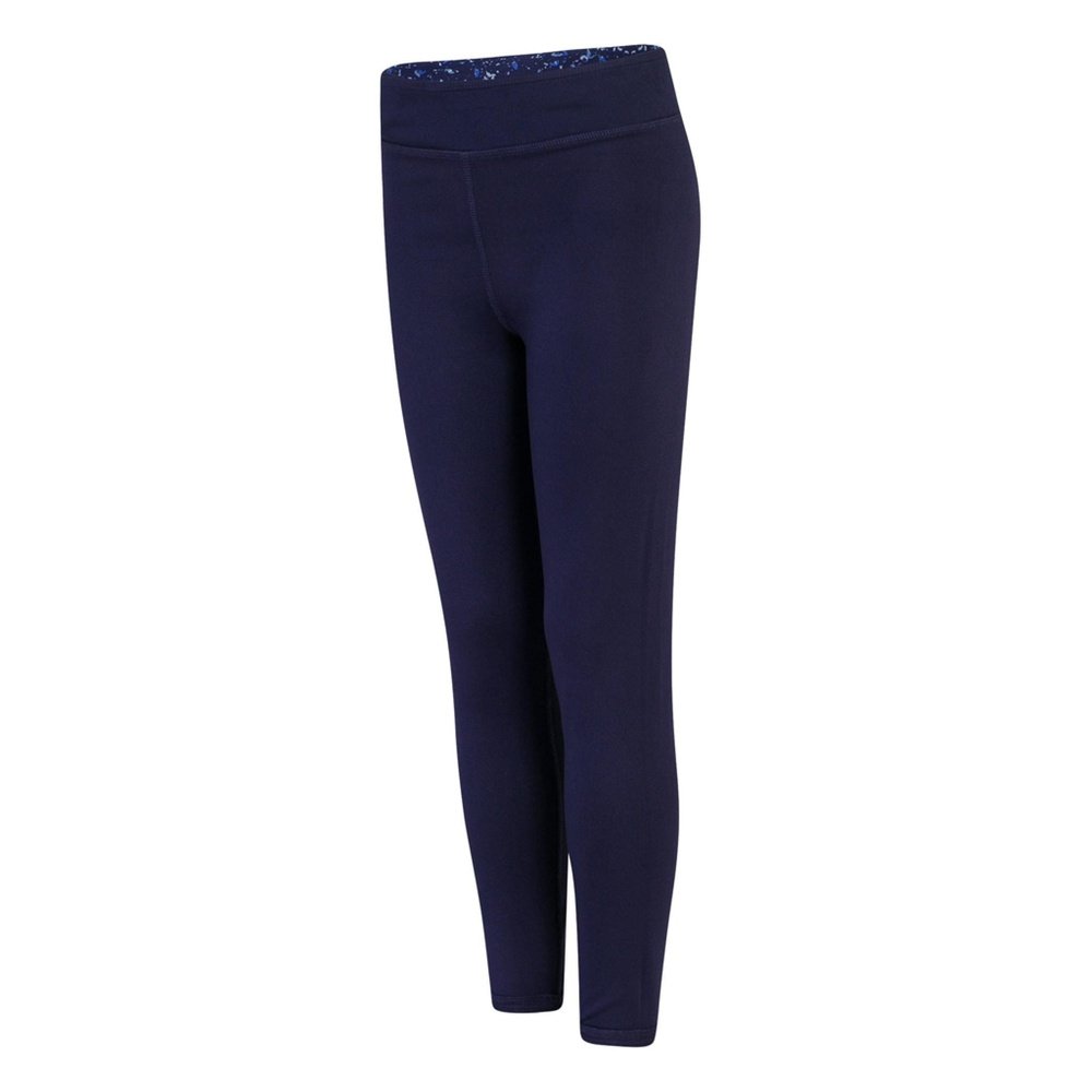 Kids Reversible Ankle Length Non-Transparent Workout Dance Leggings Charcoal SM424