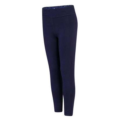 Kids Reversible Ankle Length Non-Transparent Workout Dance Leggings Charcoal SM424
