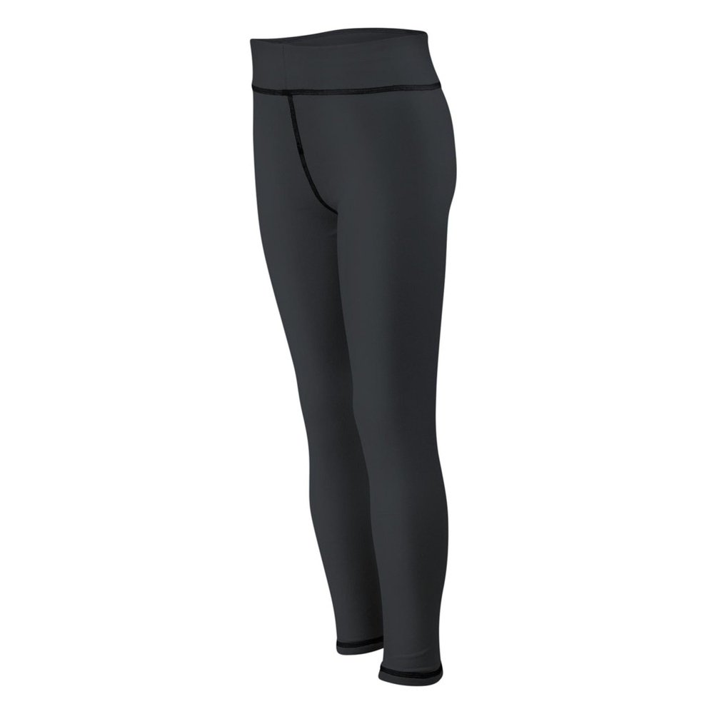 Kids Reversible Ankle Length Non-Transparent Workout Dance Leggings Charcoal SM424