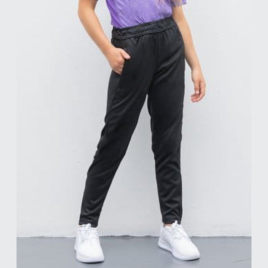 Kids Slim Leg Training Pants Jogging Bottoms Zip Pockets Black AGE 7/8 TL582