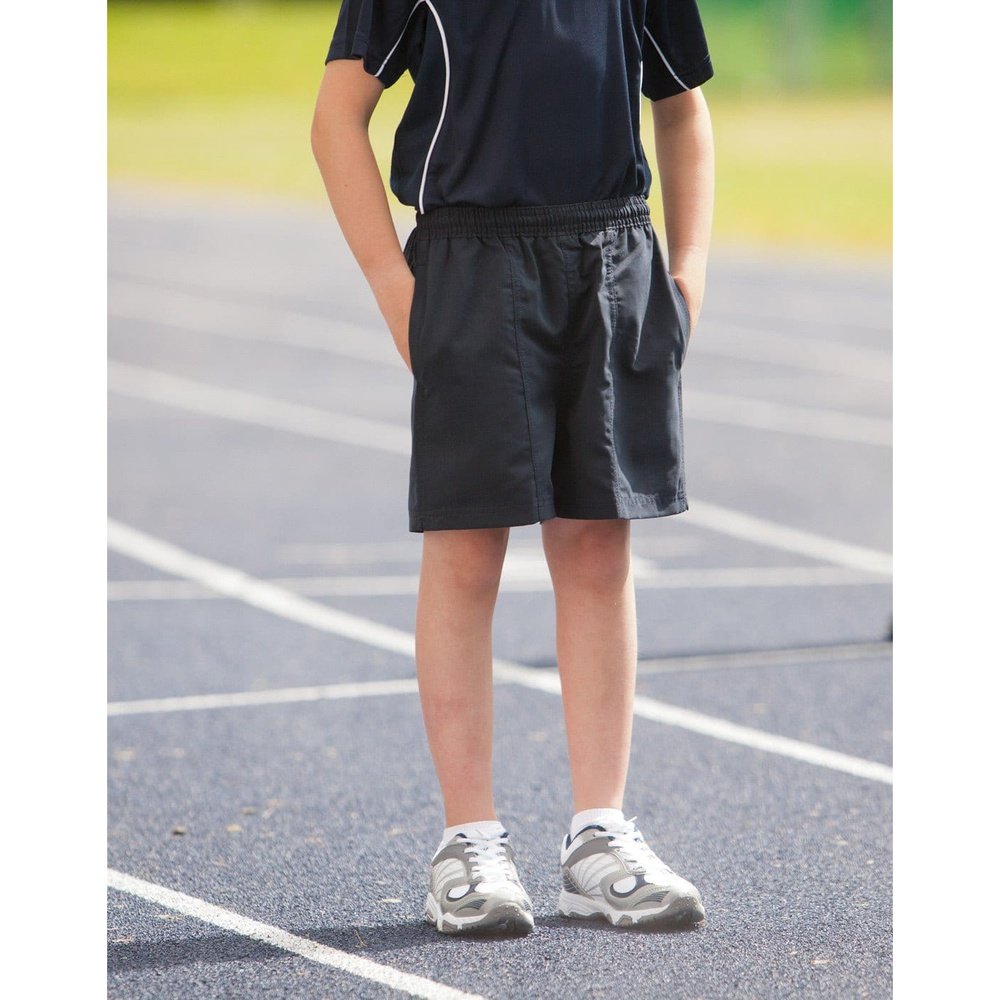 Kids Sports Gym Football Training Lined Elasticated Waist Shorts TL80B