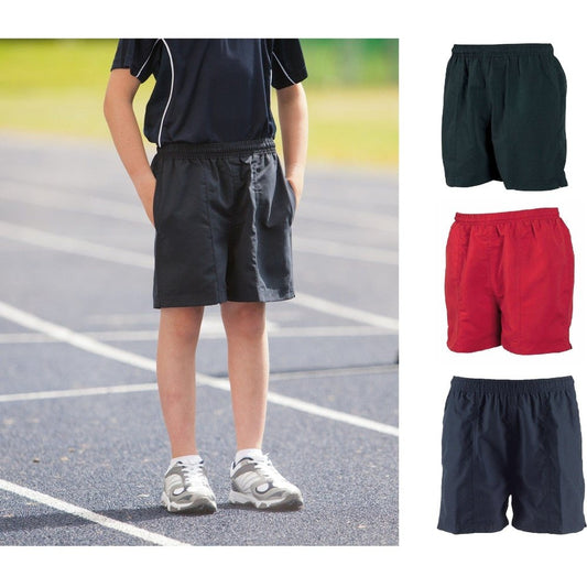 Kids Sports Gym Football Training Lined Elasticated Waist Shorts TL80B