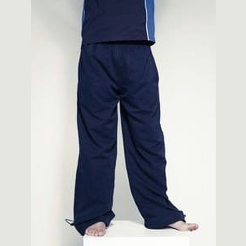 Kids Unisex Plain Lined Track Pant Elasticated Waist Zip Toggled Hem LV822