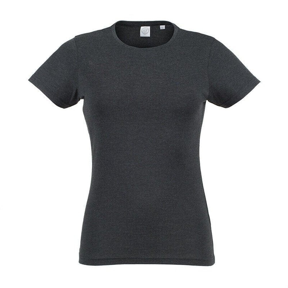 Ladies Crew Neck Short Sleeve Comfortable Longline T-Shirt Top SK161