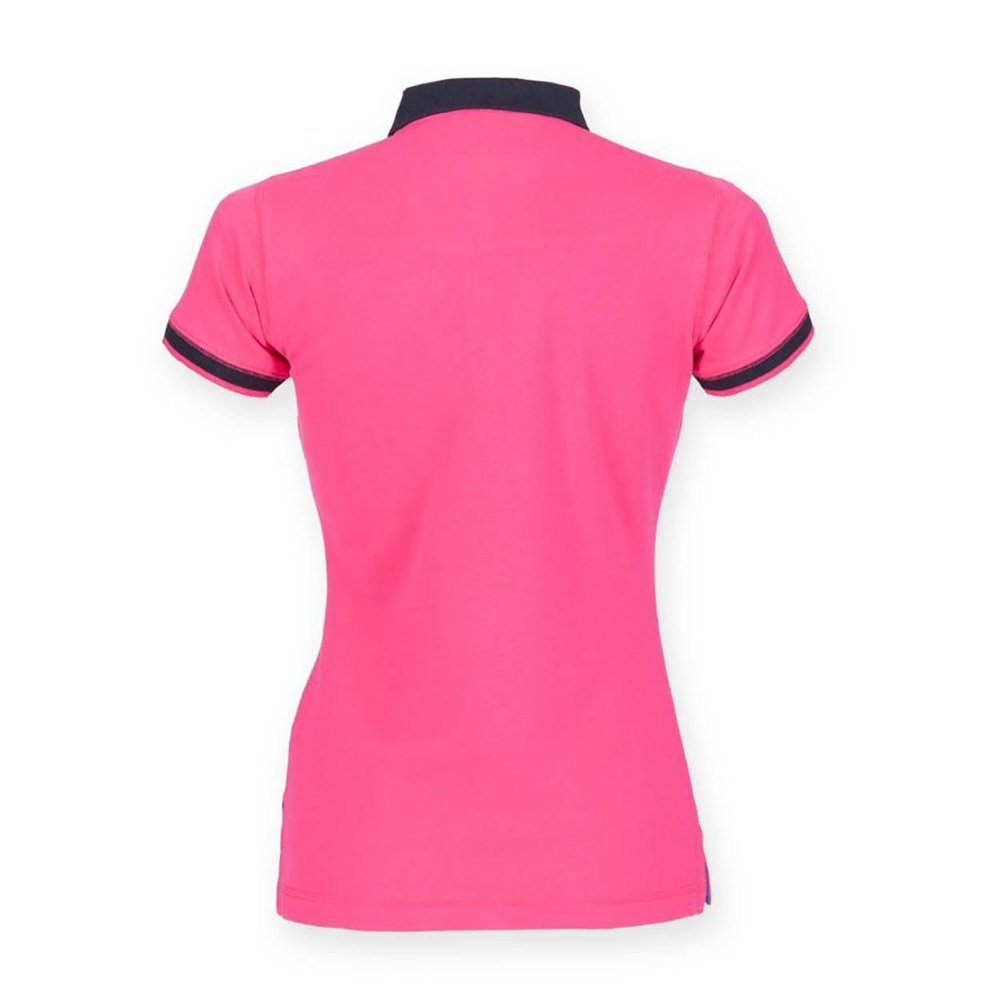 Ladies Front Row Womens Cotton Diagonal Stripe Polo Shirt FR213