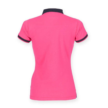 Ladies Front Row Womens Cotton Diagonal Stripe Polo Shirt FR213