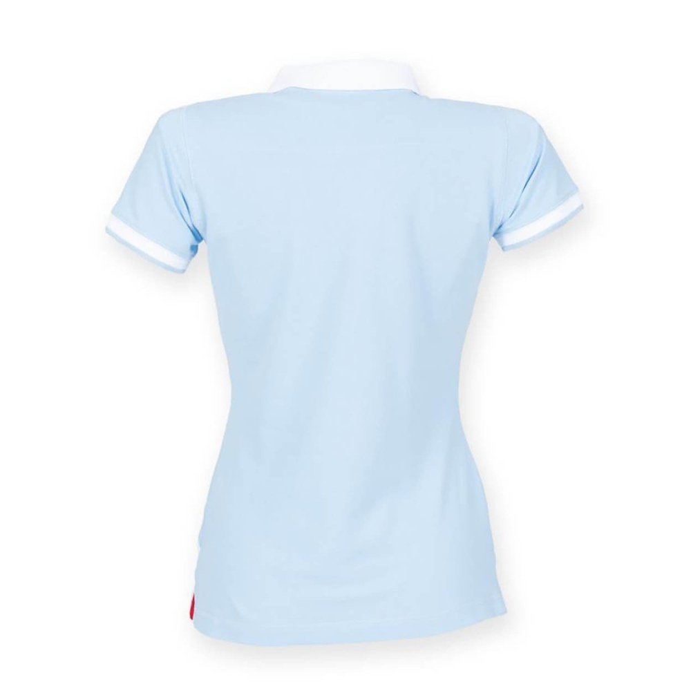 Ladies Front Row Womens Cotton Diagonal Stripe Polo Shirt FR213
