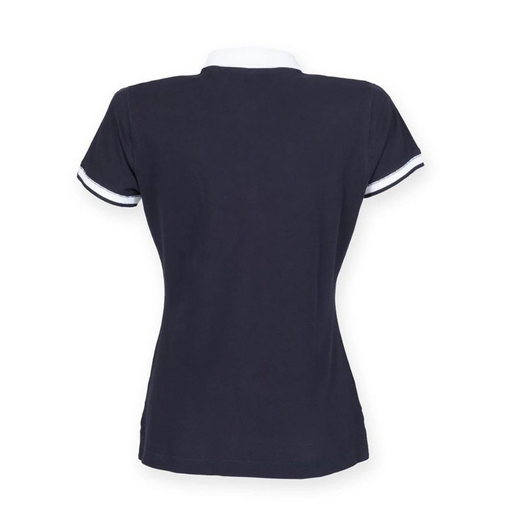 Ladies Front Row Womens Cotton Diagonal Stripe Polo Shirt FR213