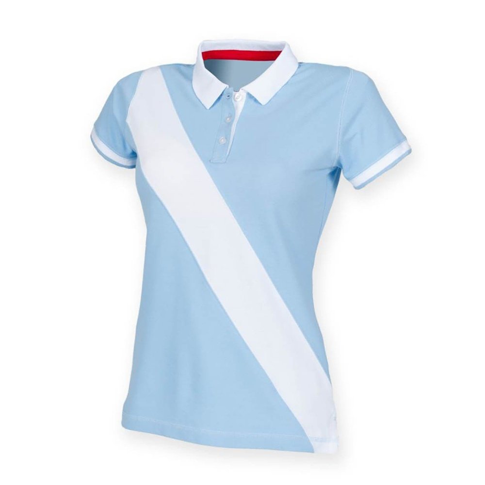Ladies Front Row Womens Cotton Diagonal Stripe Polo Shirt FR213