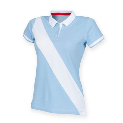 Ladies Front Row Womens Cotton Diagonal Stripe Polo Shirt FR213