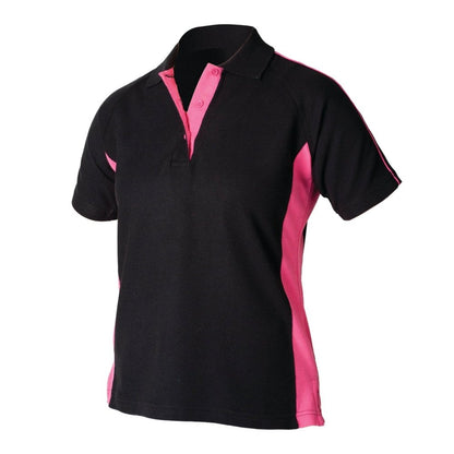 Ladies New Contrast Polo Shirt T-Shirt Cotton Women's Top LV323