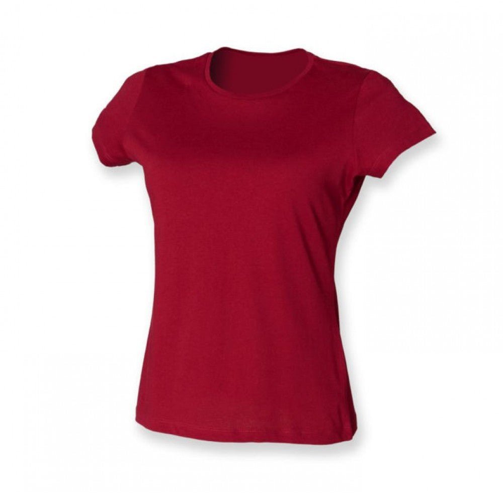 Ladies Perfect Fit T-Shirt Womens Cotton Short Sleeve Crew Neck Top SK201