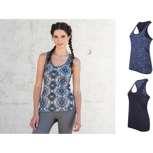 Ladies Reversible Sleeveless Racer Back Scoop Neck Workout Vest SK240