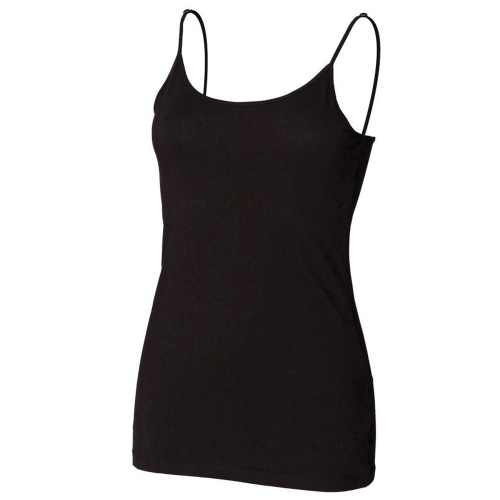 Ladies Spaghetti Adjustable Strap Cotton Vest Top SK212