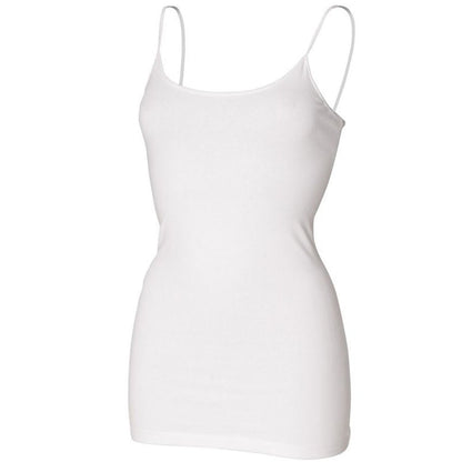 Ladies Spaghetti Adjustable Strap Cotton Vest Top SK212