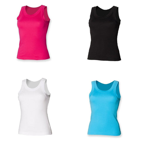 Ladies Tank Top Holiday Sleeveless Vest T-Shirt Cotton Top SK016