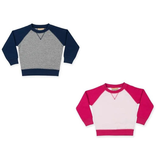 Larkwood Baby Toddler Contrast Sweatshirt for Boys Girls 6/12mth - Age 3/4 LW004