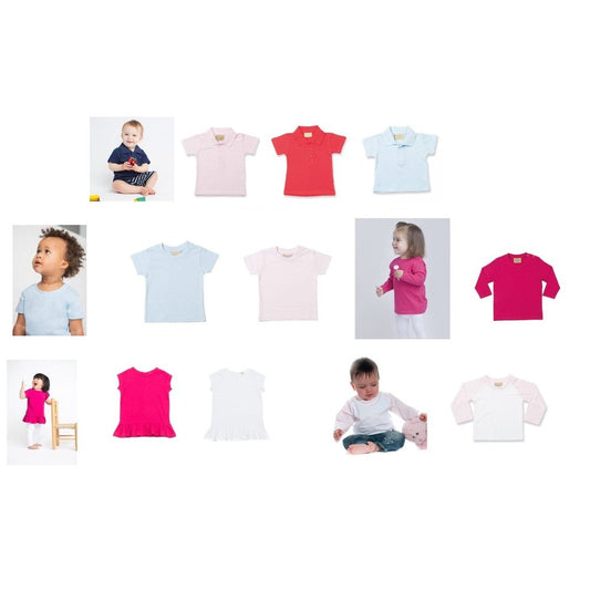 Larkwood Baby Toddler T-shirt Long Sleeve T-Shirt Polo Shirt 0-6mth - 24-36mth