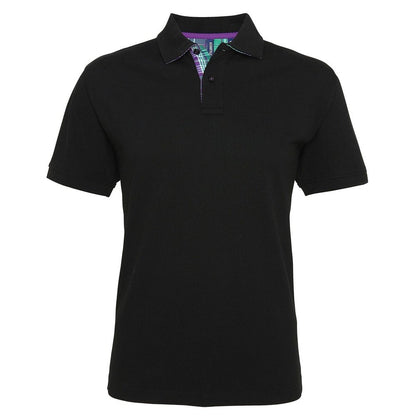 Mens Asquith & Fox Cotton Check Trimmed Gents Polo Shirt T-shirt S-3XL AQ014