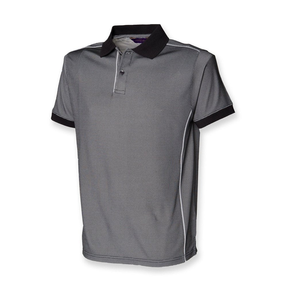 Mens Coolplus Anti-bacterial Henbury Polo Shirt Gents Black Navy Tshirt H472