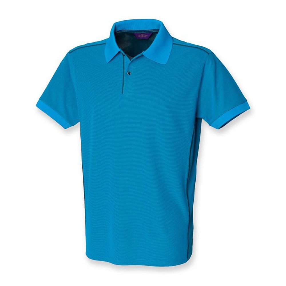 Mens Coolplus Anti-bacterial Henbury Polo Shirt Gents Black Navy Tshirt H472