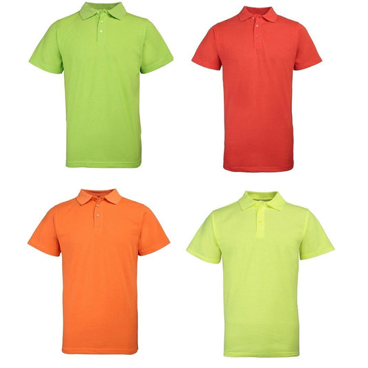 Men's Enhanced Visibility Cotton Blend Polo Shirt T-shirt Top S-5XL EV80