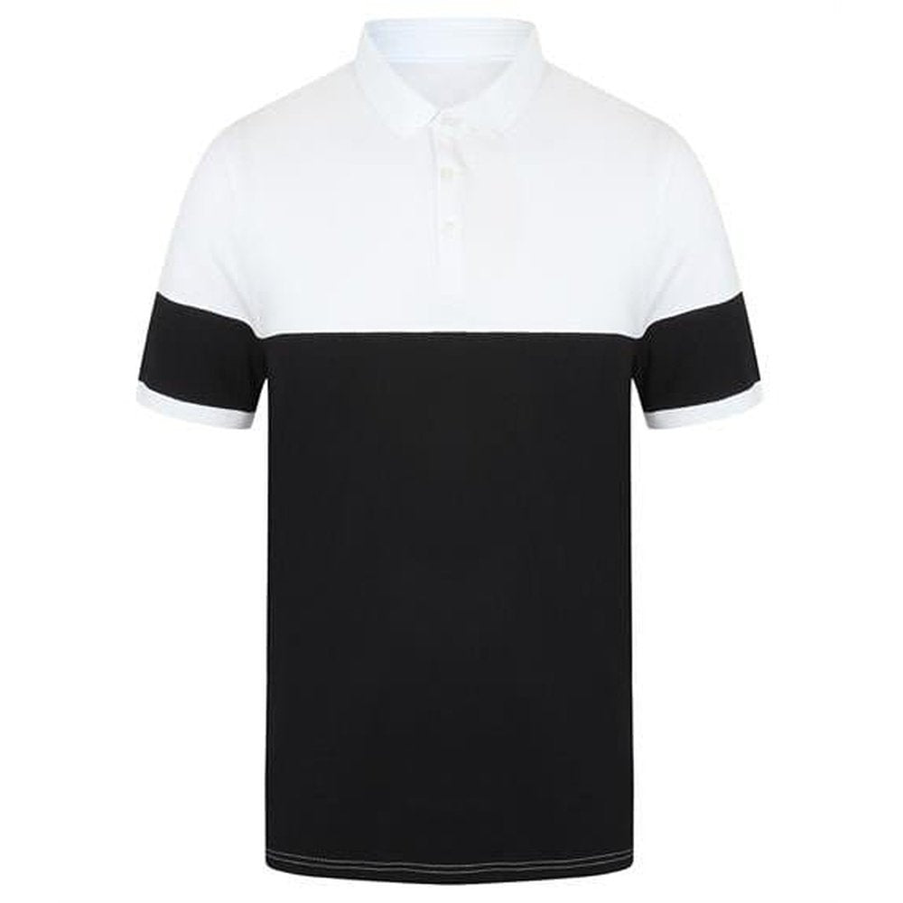 Men's Front Row Contrast Stretch Cotton Polo Shirt XS-XXL FR240